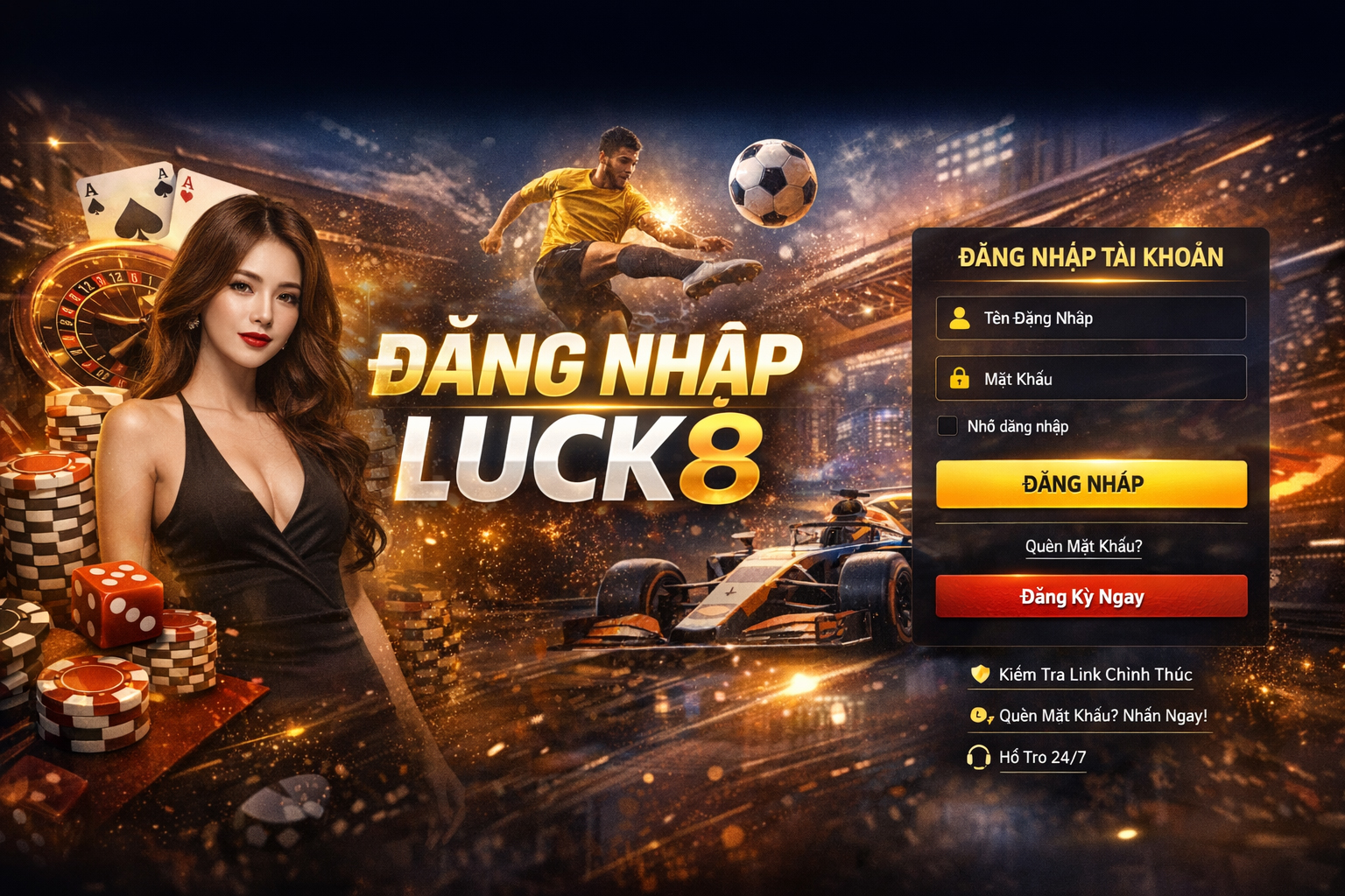 Hướng dẫn đăng nhập Luck8
