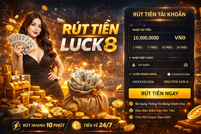 Cách rút tiền Luck8